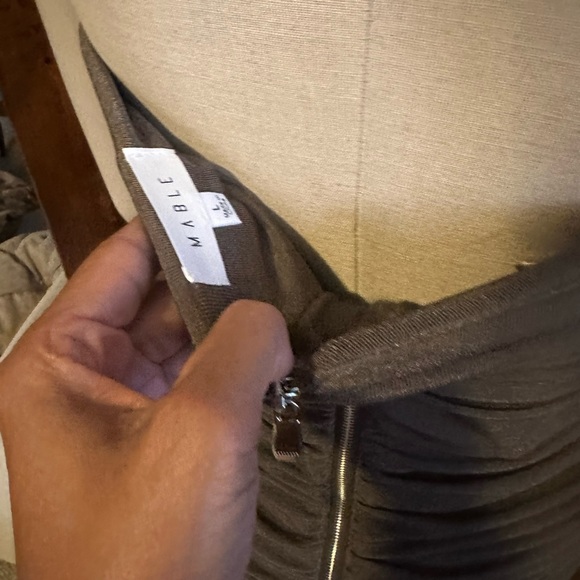 NWOT Miss Lola “Mable” brand Large Midi Dress - Olive Green (Never Worn!) - Picture 2 of 7